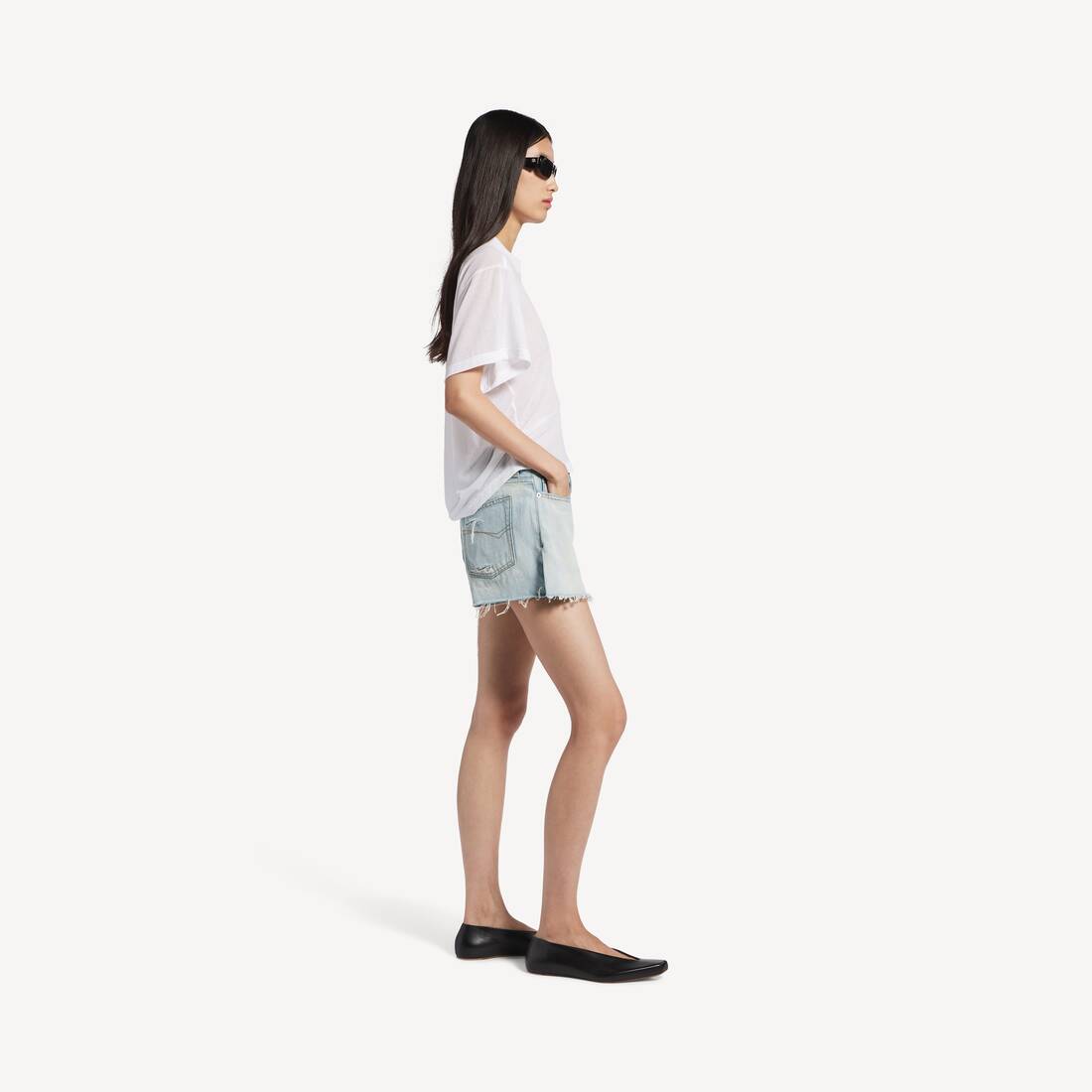 Women's Skort  in Light Blue | Balenciaga Netherlands EN - Image 3
