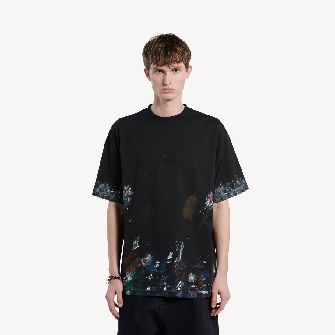 Men's Painter's Shirt Medium Fit T-shirt in Black | Balenciaga United States EN - Image 6