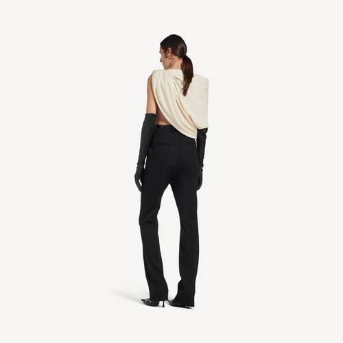 pantaloni a vita alta taglio slim 