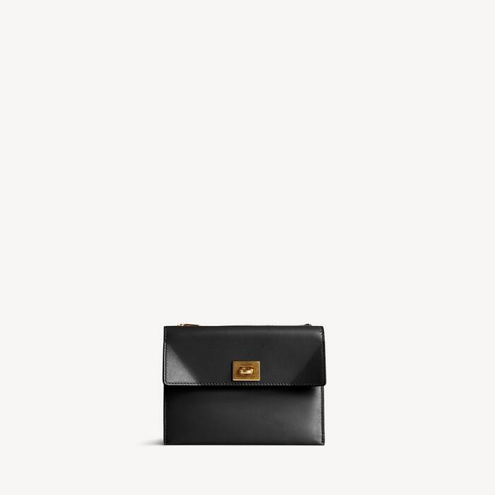 Porte-cartes Et Monnaie Rodeo Grand pour Femme en Noir - Femme | Balenciaga Belgique FR - Image 1
