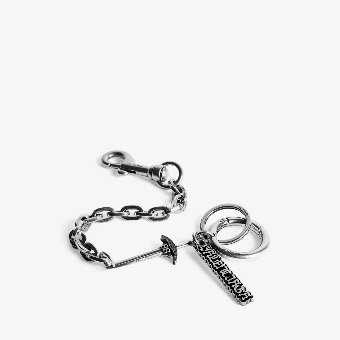 Goth Schl&uuml;sselanh&auml;nger f&uuml;r Herren in Altsilber | Balenciaga Deutschland DE - Image 2