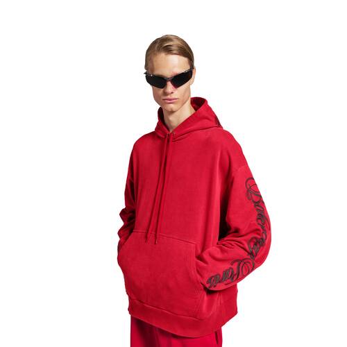 cursive oversized hoodie