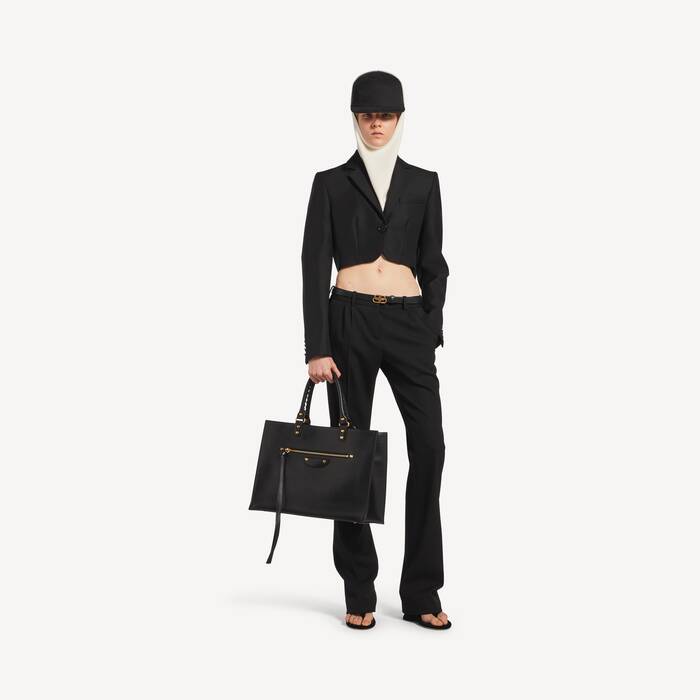 Women's Le City Sleek Tote Bag Large in Black - Women | Balenciaga United Kingdom EN - Image 3