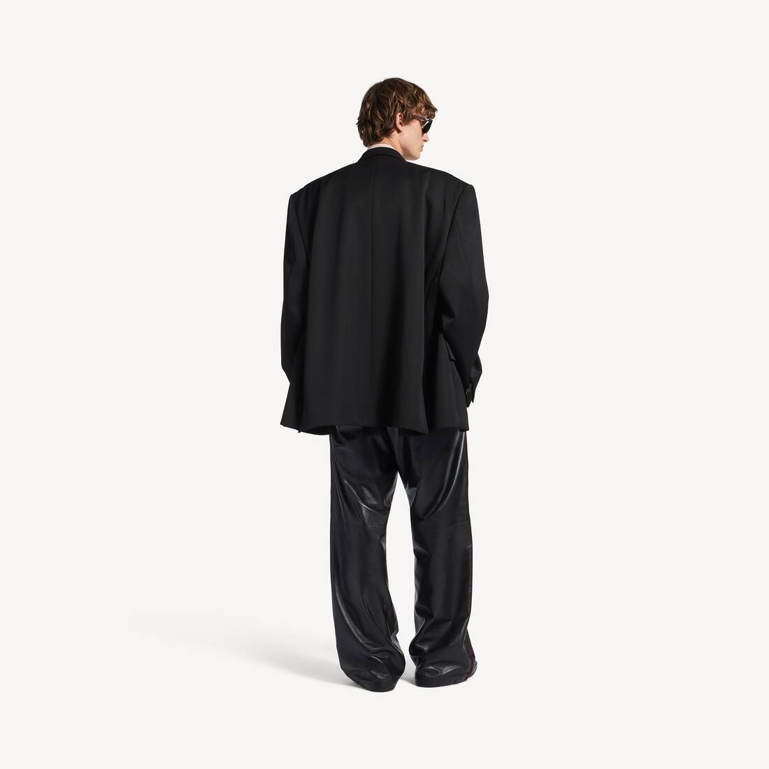 Men's Tracksuit Pants in Black/burgundy | Balenciaga Australia EN - Image 4