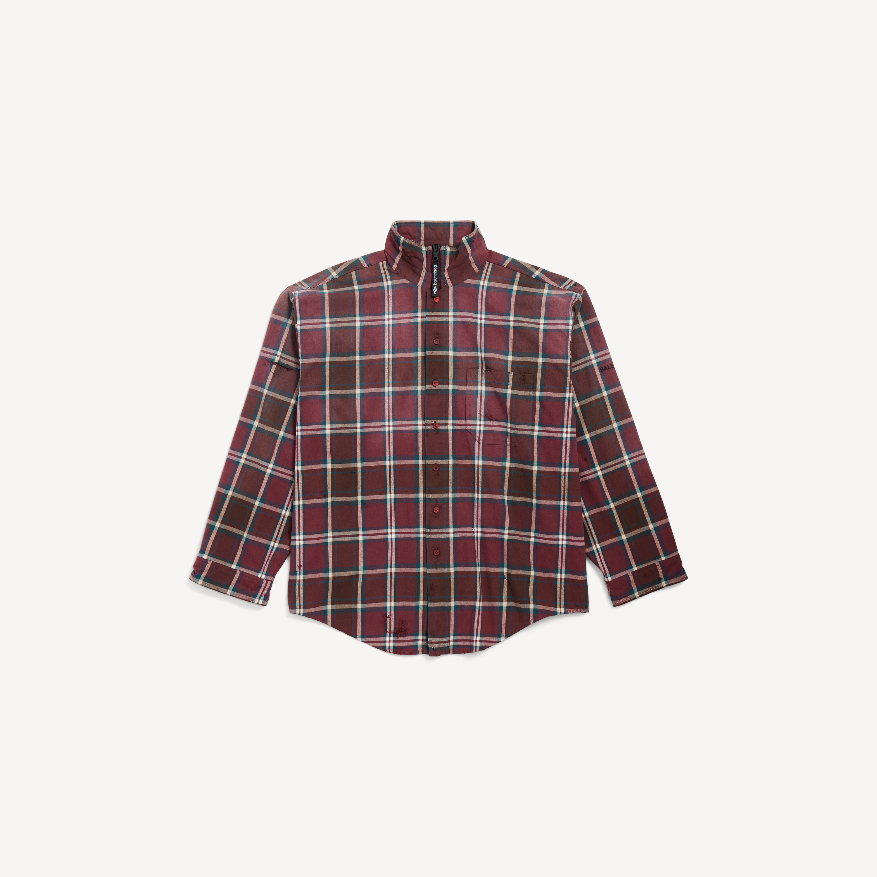 Men's Zip-up Shirt in Blue | Balenciaga US