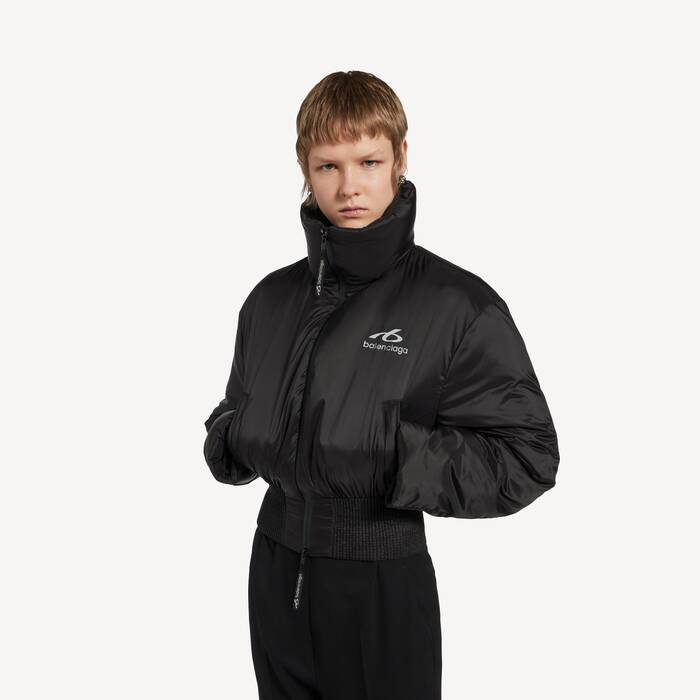 Women's Bodies Cropped Puffer in Black - Women | Balenciaga United Arab Emirates EN - Image 1