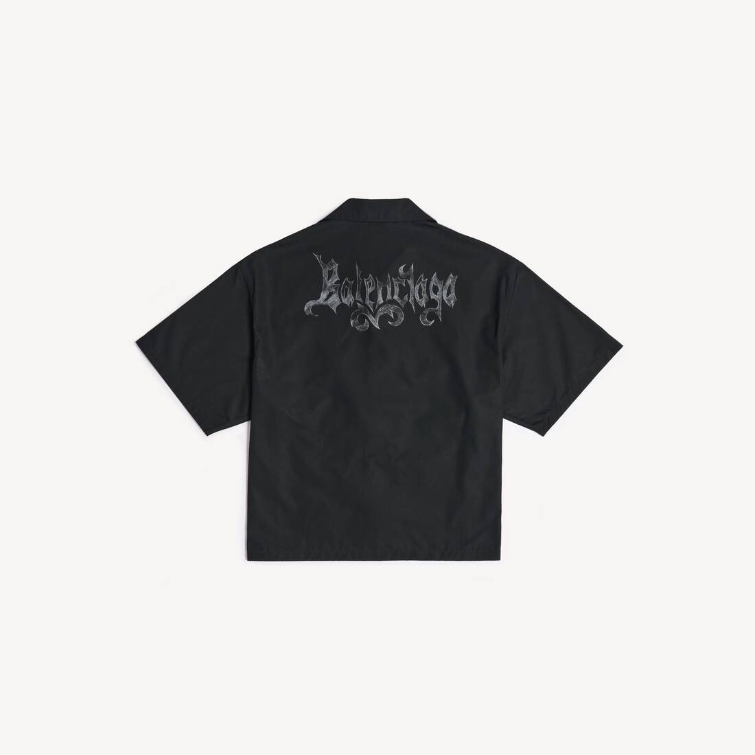 Chemise Bowling &Agrave; Manches Courtes Sketchy pour Homme en Noir | Balenciaga Belgique FR - Image 2