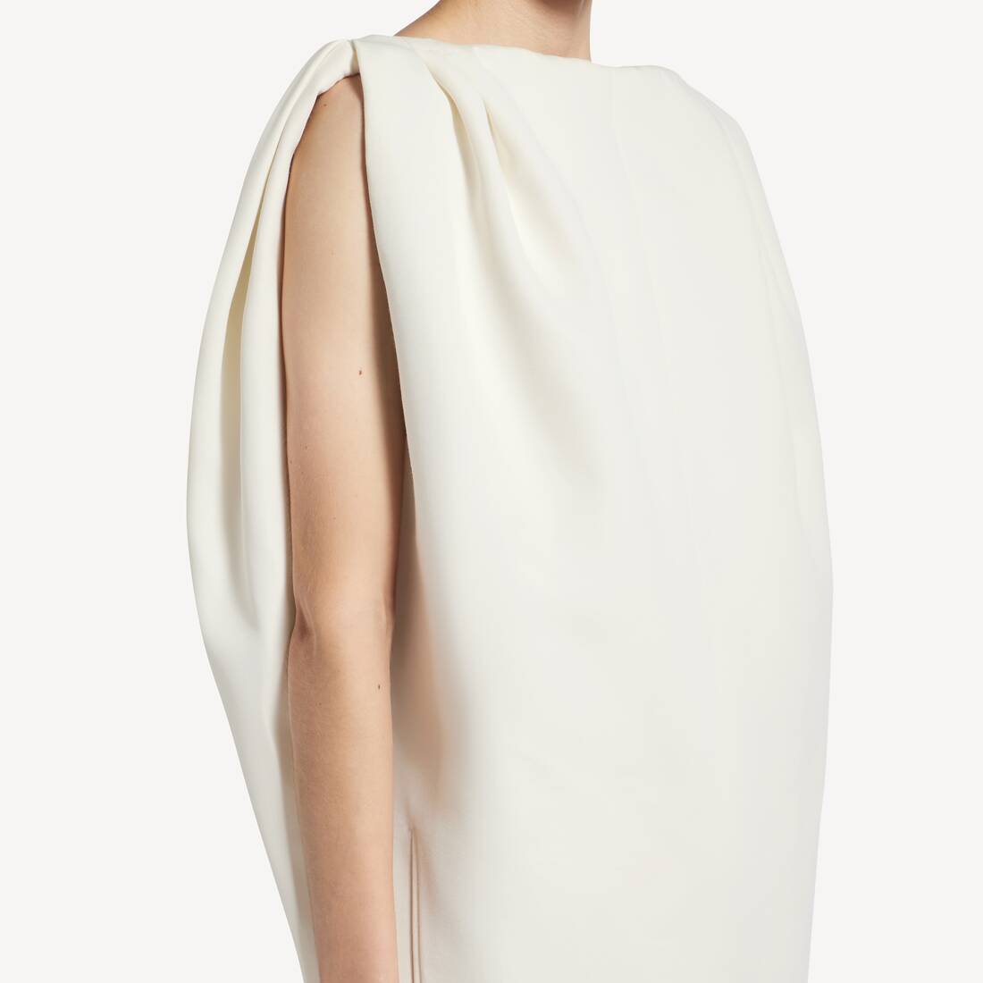 Women's Short Sack Dress in Ivory | Balenciaga Canada EN - Image 6