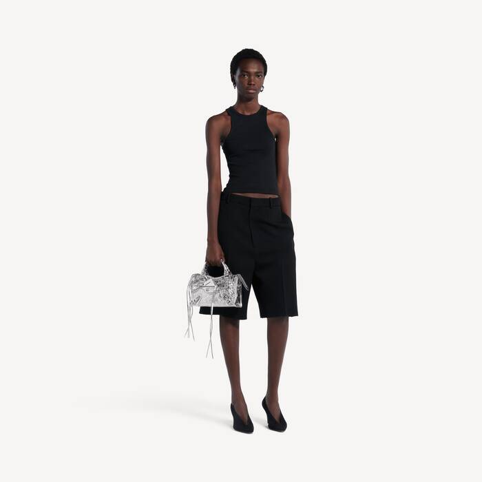 Sac Le City Mini pour Femme en Argent - Femme | Balenciaga Belgique FR - Image 3