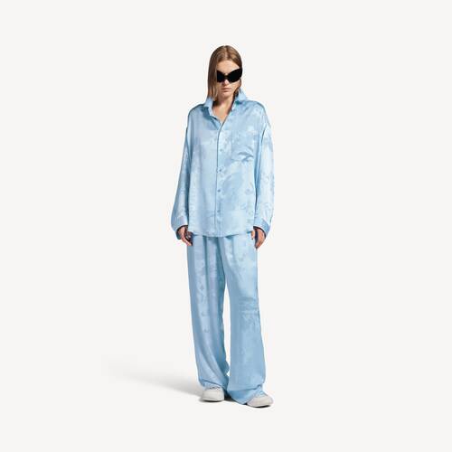 washed crayon allover long sleeve cocoon shirt