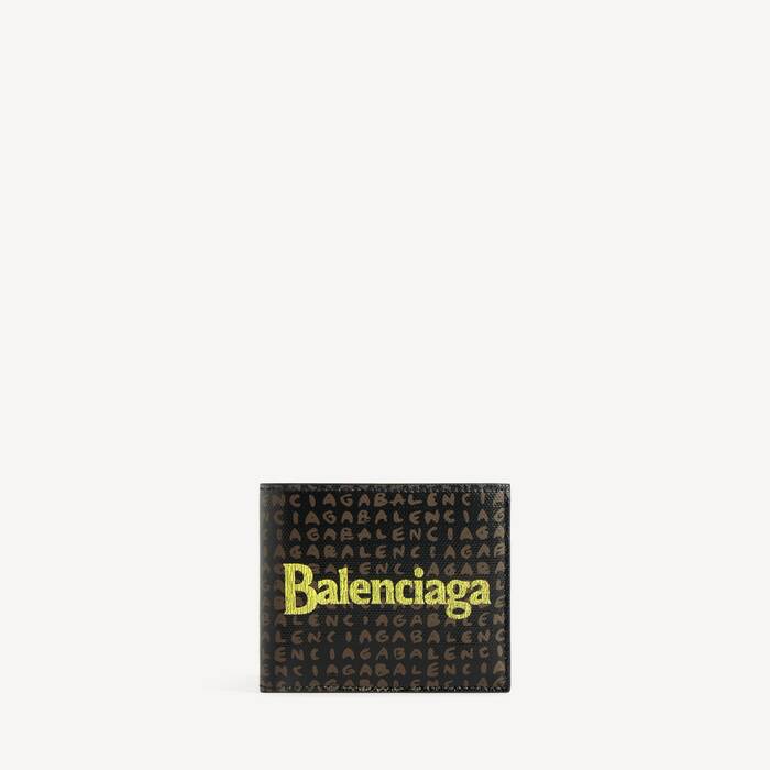 Men's Select Square Folded Coin Wallet in Black - Men | Balenciaga United States EN - Image 1