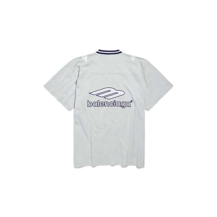 3b football v-neck t-shirt oversized