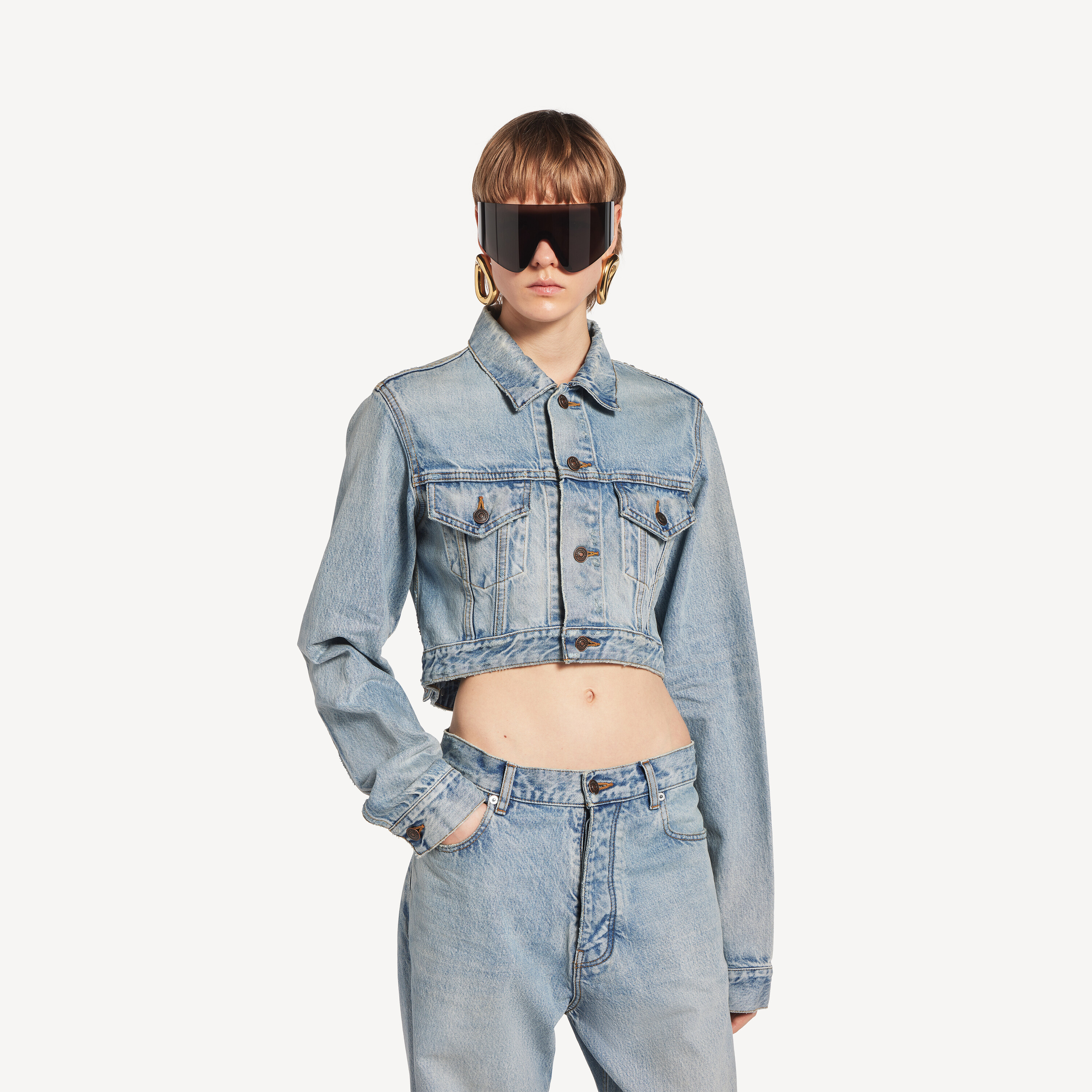 Balenciaga cropped curved jacket