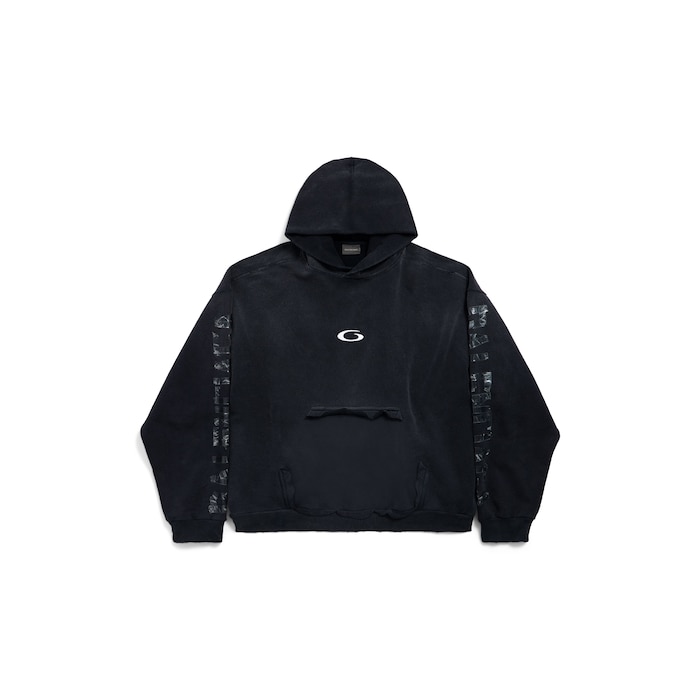transparent tape ripped ポケット hoodie