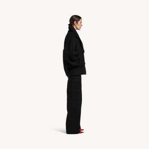 short cocoon coat