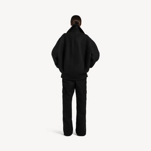 short cocoon coat