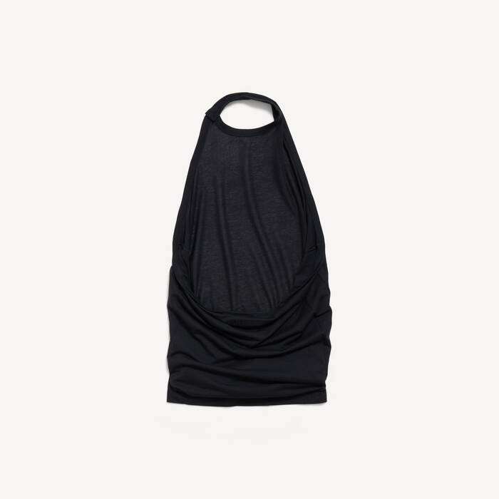 Drapiertes Top f&uuml;r Damen in Schwarz - Damen | Balenciaga Deutschland DE - Image 2