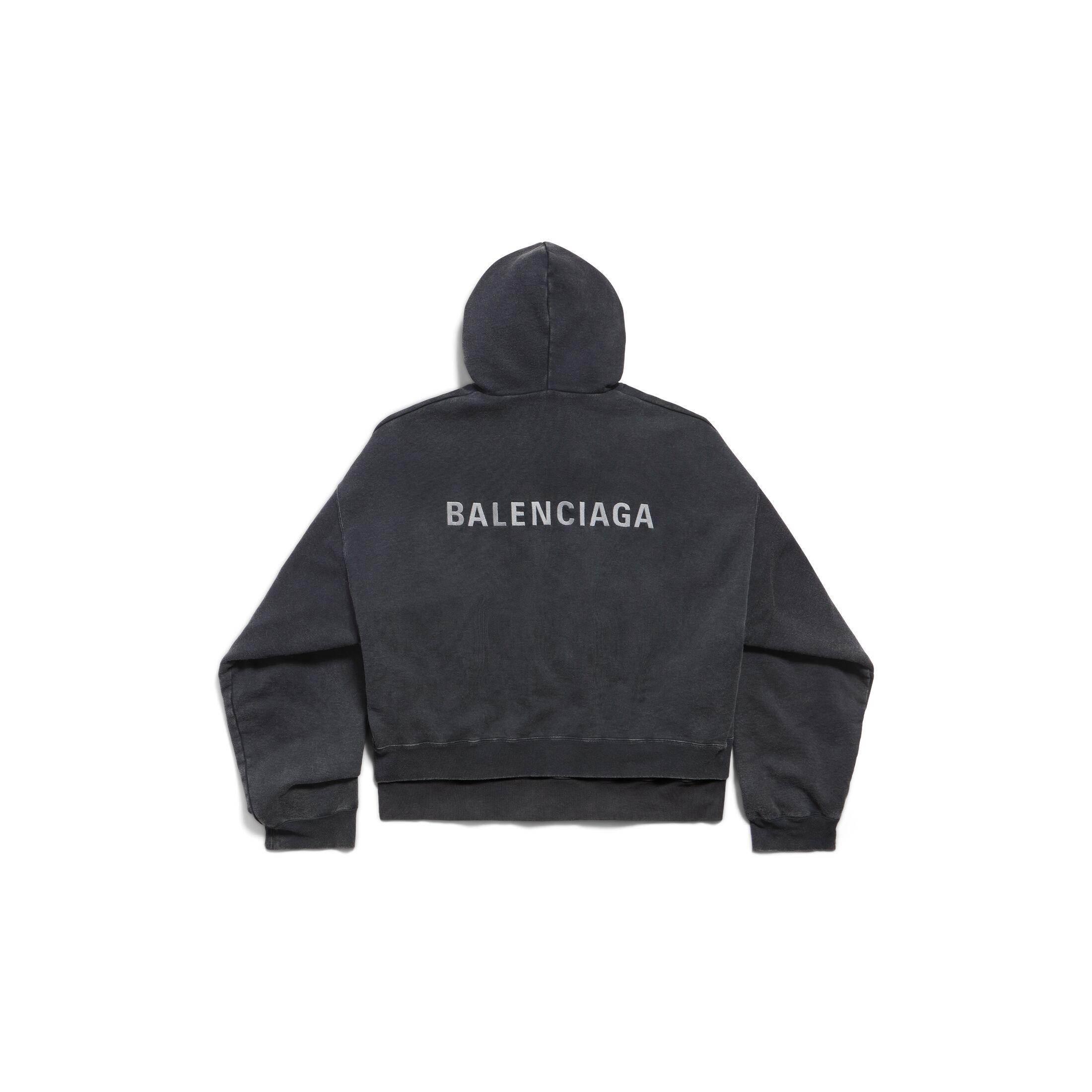 layered zip-up hoodie