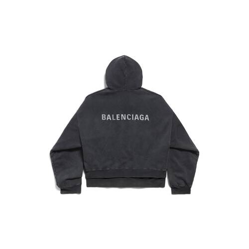 hoodie zippé à effet superposé