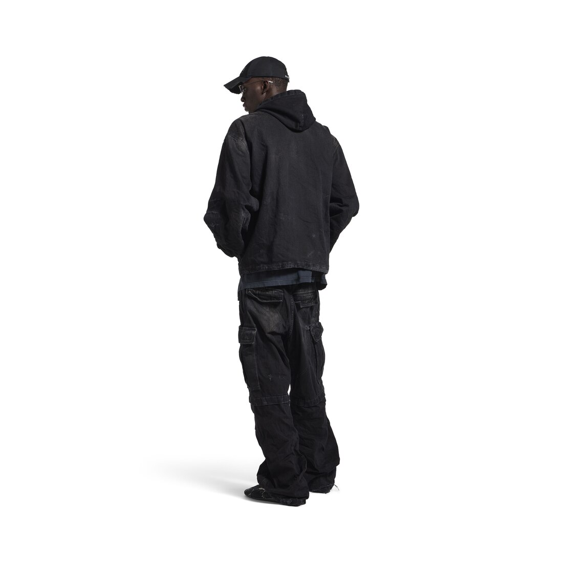 BALENCIAGA パデットジャケット 肉厚　ブラック　XS org.jpg