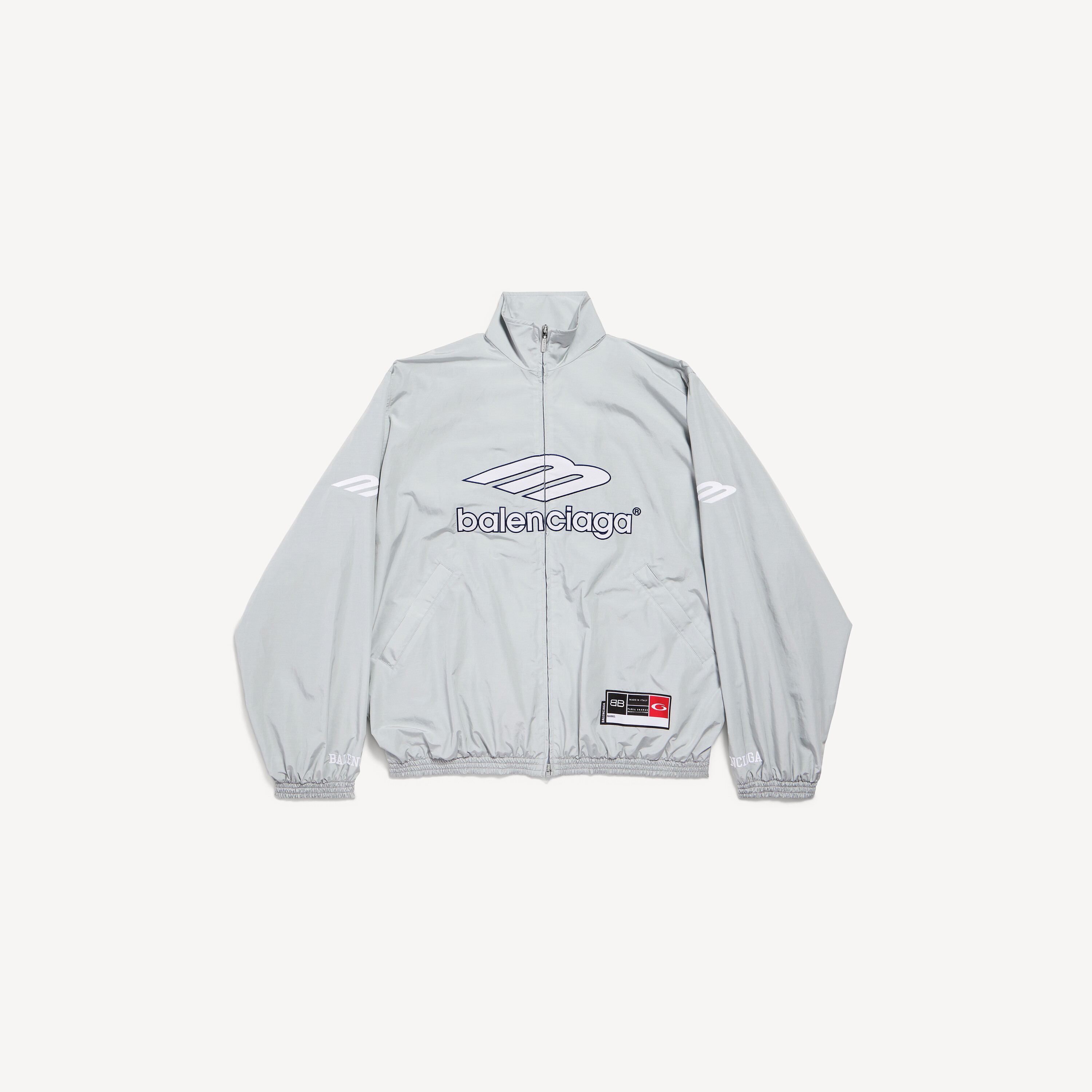 Men's 3b Football Tracksuit Jacket in New Grey