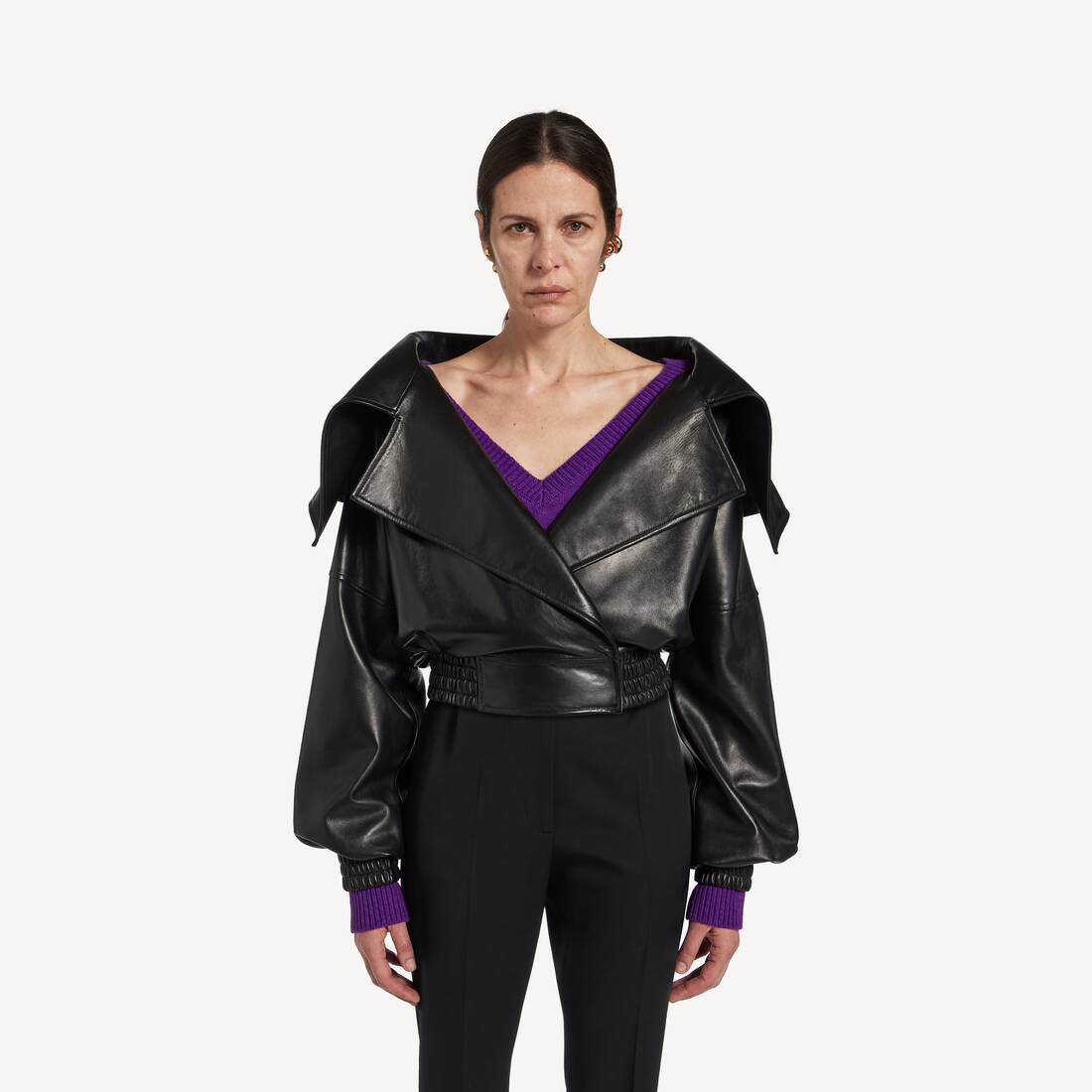 ブラック の ウィメンズ ラップカラーブルゾン  | Balenciaga 日本 JA - Image 5