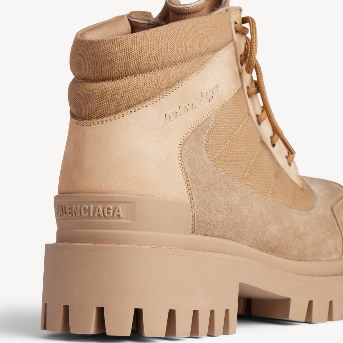 Women's Combat Strike Low Boot in Sand | Balenciaga United Kingdom EN - Image 3