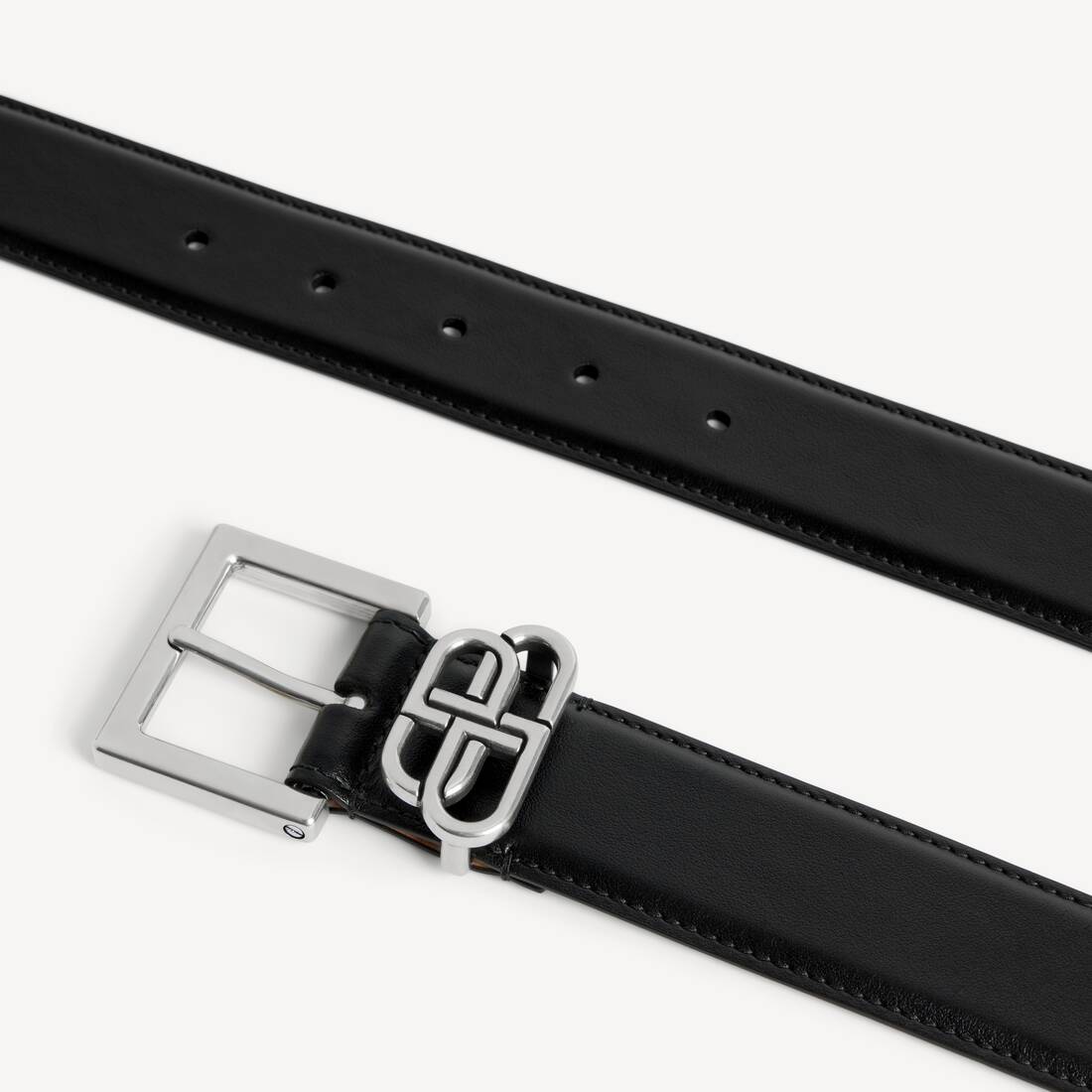 Men's Bb Loop Belt in Black | Balenciaga Greece EN - Image 3