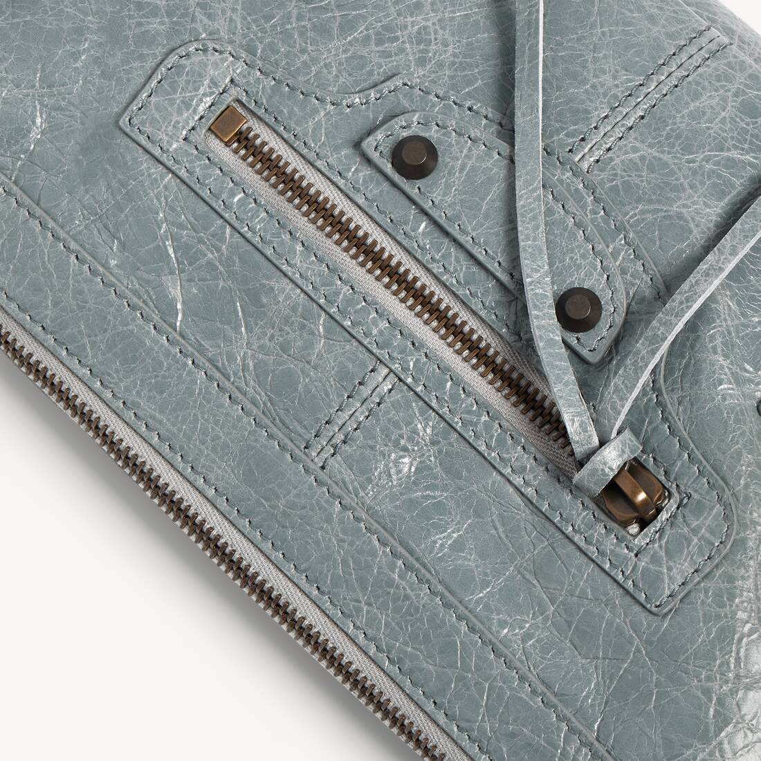Sac Le City Moto Petit pour Homme en Gris Bleu | Balenciaga France FR - Image 6