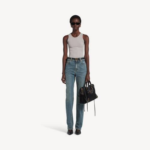 high waist slim jeans