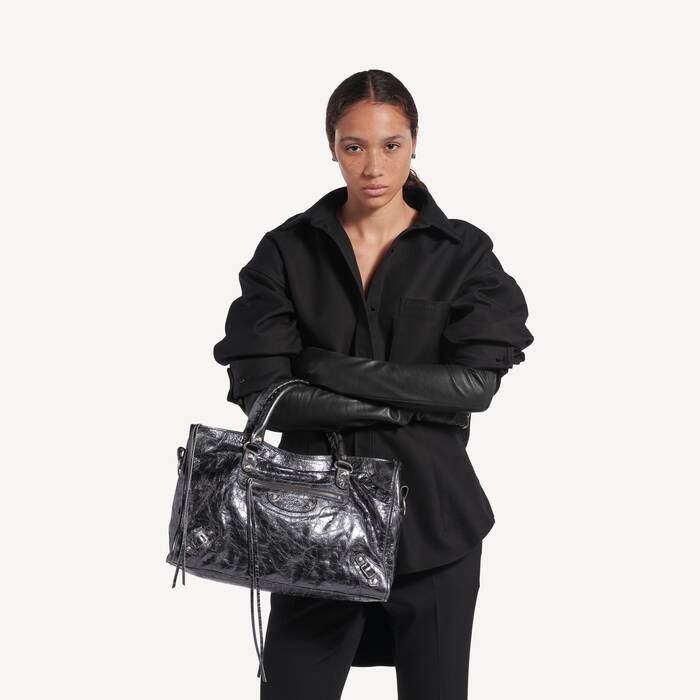 Bolso Le City Mediano para Mujer en Gris Acero - Mujer | Balenciaga Espa&ntilde;a ES - Image 2