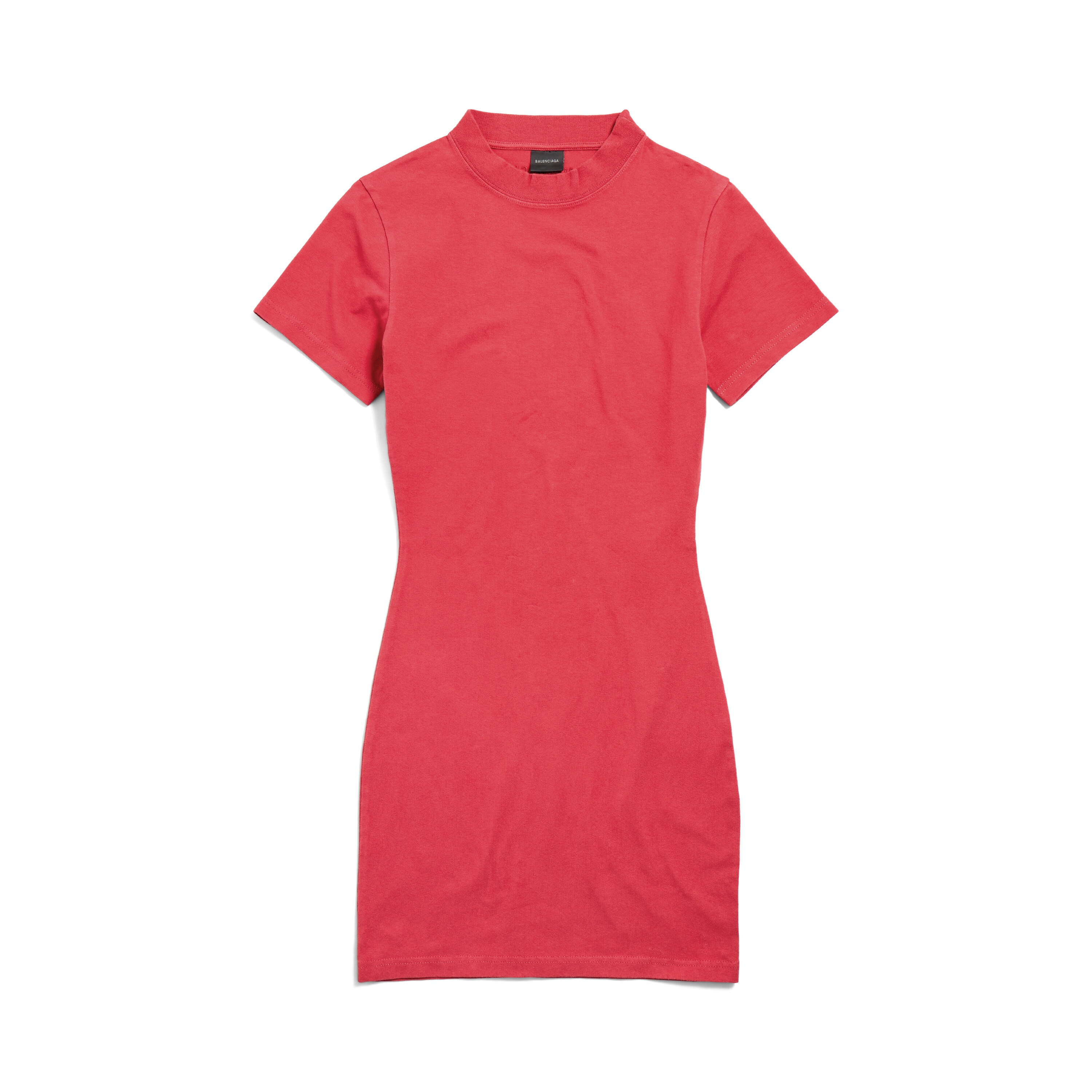 Women's Mini T-shirt Dress in Faded Red | Balenciaga US