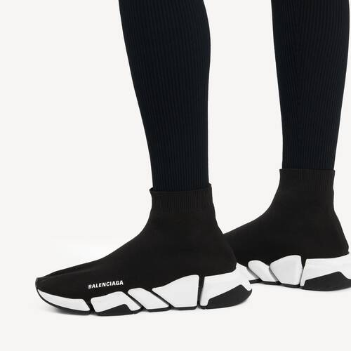 speed 2.0 recycled knit sneaker with bicolor sole