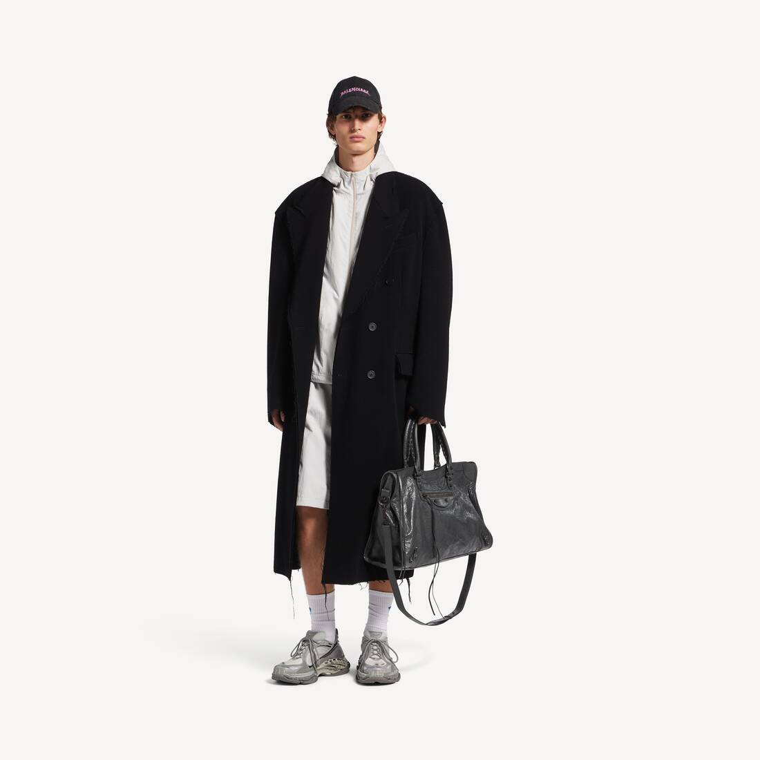 Manteau &Agrave; Bords Bruts pour Homme en Noir | Balenciaga France FR - Image 2