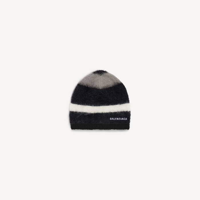 Gestreifte M&uuml;tze f&uuml;r Damen in Schwarz/wei&szlig;/grau - Damen | Balenciaga Deutschland DE - Image 1