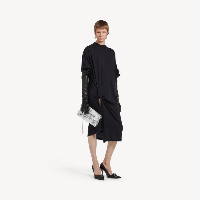 Women's Le City Clutch With Chain in Silver - Women | Balenciaga France EN - Image 3