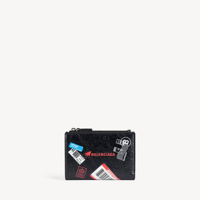 ブラック/マルチカラー の メンズ Cash バーティカル二つ折りカードホルダー - メンズ | Balenciaga 日本 JA - Image 1