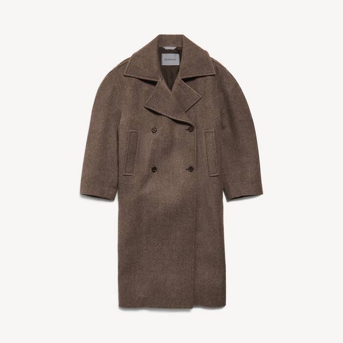 ダークブラウン の ウィメンズ ロング Cocoon コート  - ウィメンズ | Balenciaga 日本 JA - Image 2