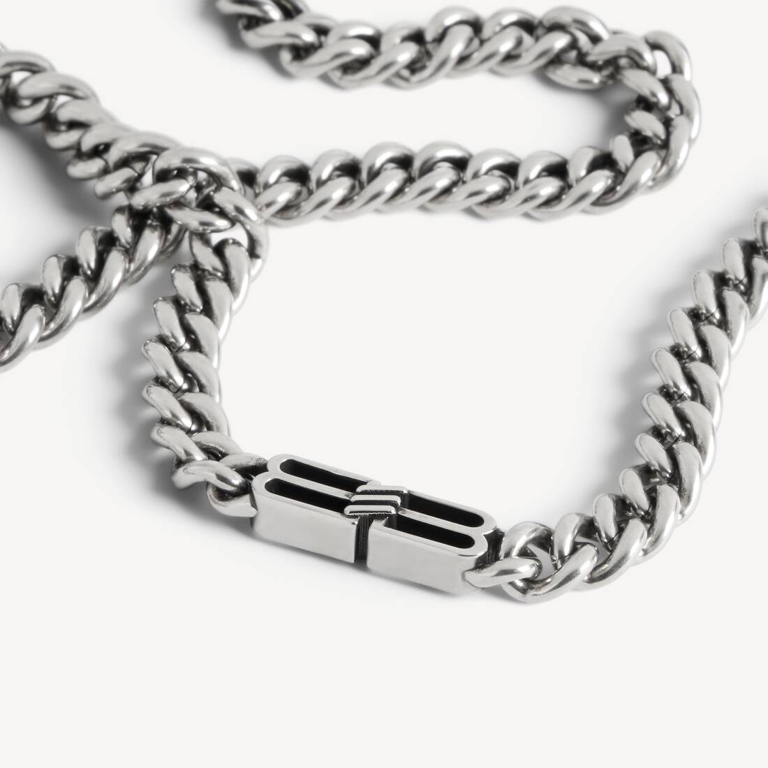 Men's Bb Icon Trouser Chain in Antique Silver | Balenciaga Saudi Arabia EN - Image 3