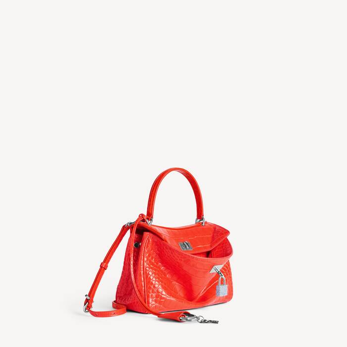 Borsa Rodeo Mini Con Strass da Donna in Arancione Pop - Donna | Balenciaga Italia IT - Image 2