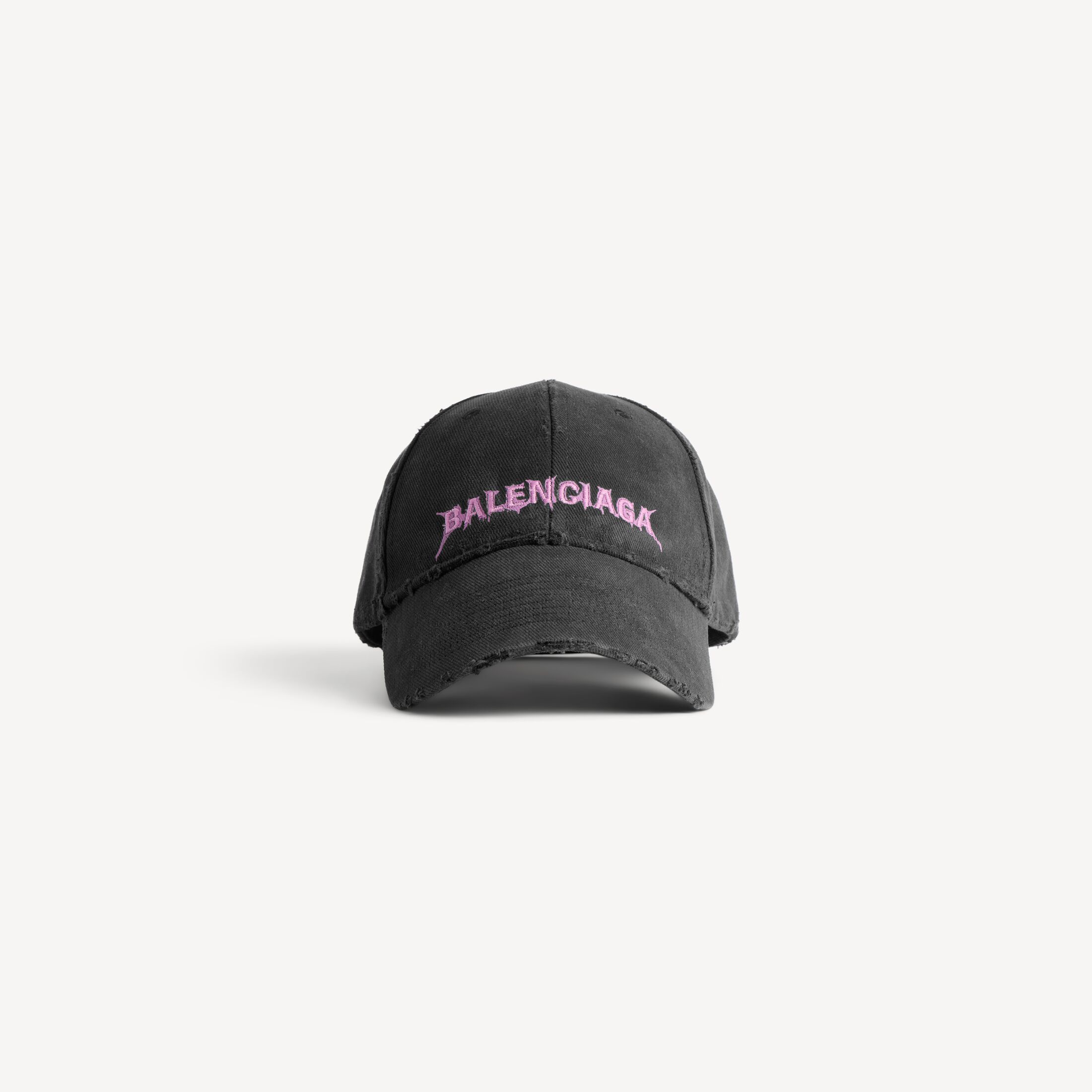 Men's Diy Balenciaga Back Cap in Black