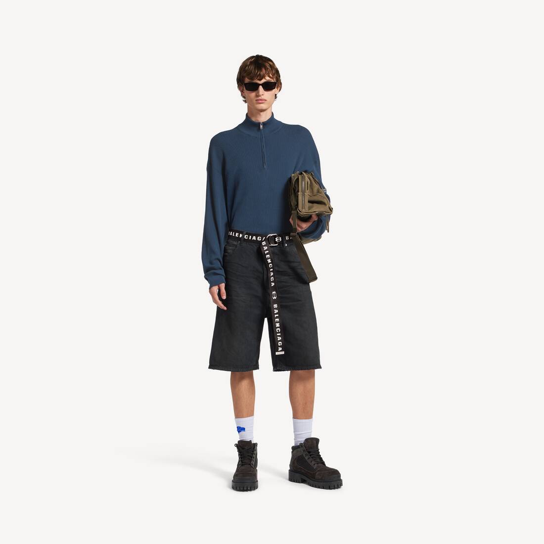 Shorts Mit G&uuml;rtel f&uuml;r Herren in Schwarz | Balenciaga Deutschland DE - Image 2