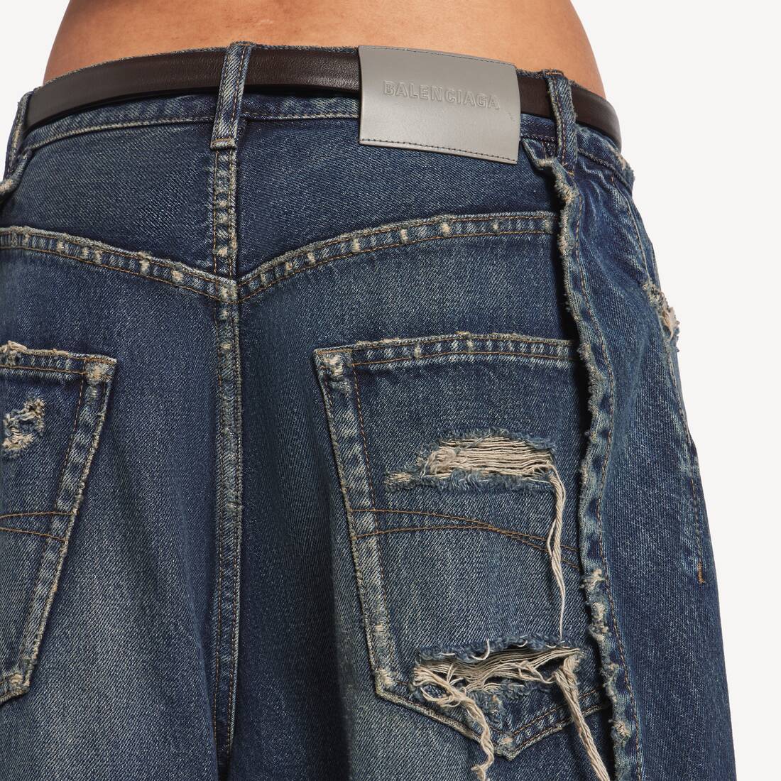 Women's Tulipe Pants in Dark Ocean | Balenciaga Australia EN - Image 6