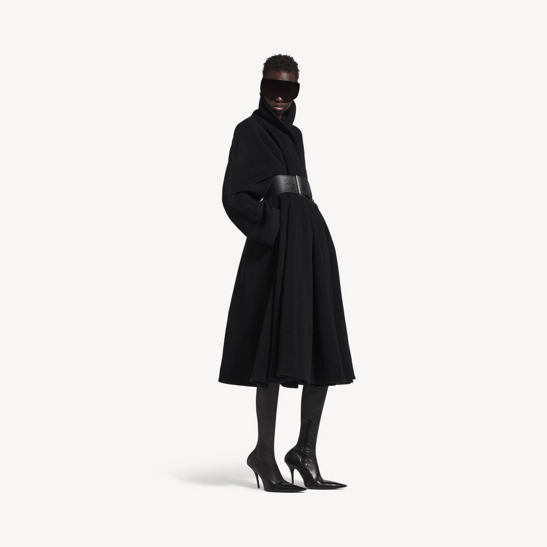 Women's Wrap Coat in Black | Balenciaga Netherlands EN - Image 2