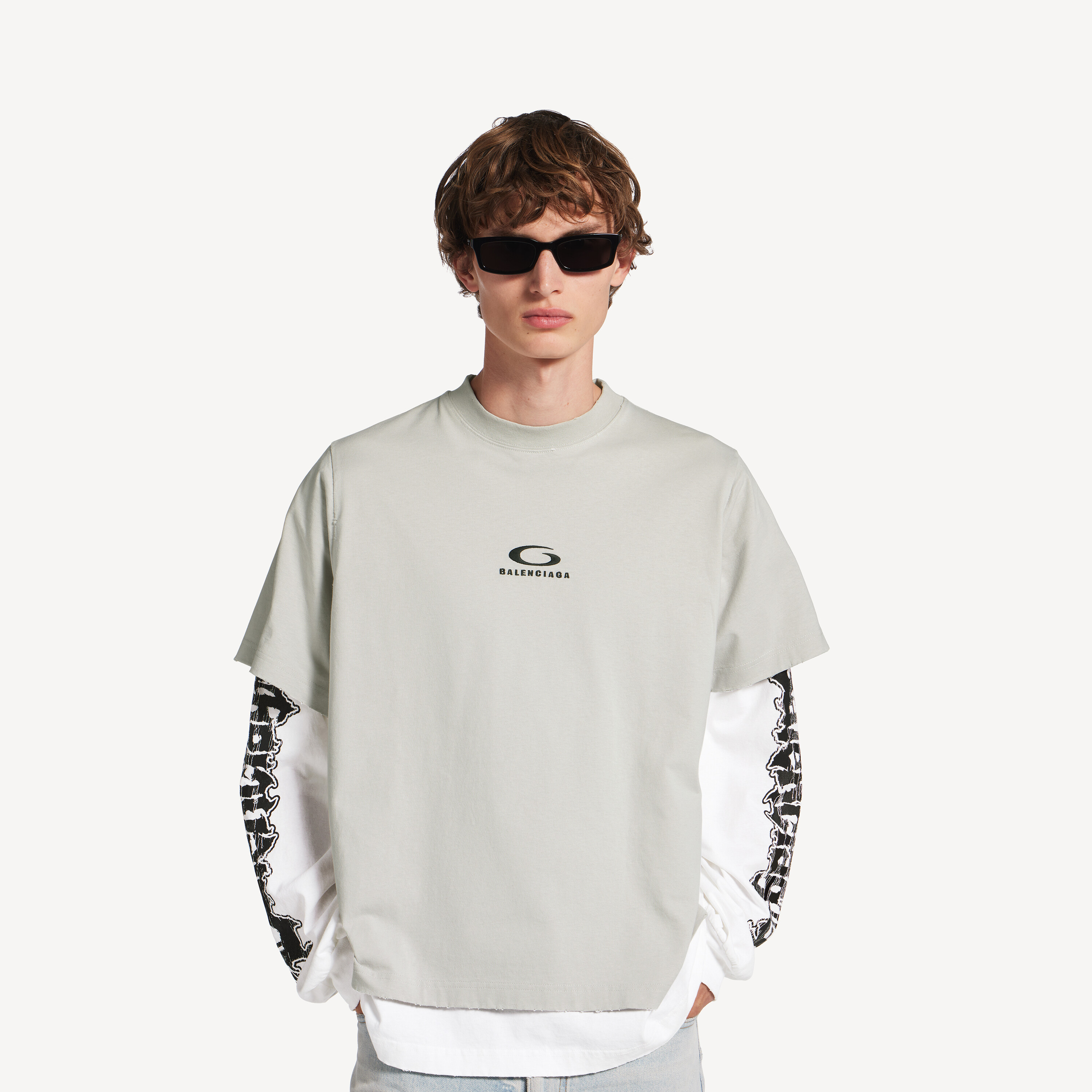 Balenciaga hybrides doppeltes t-shirt