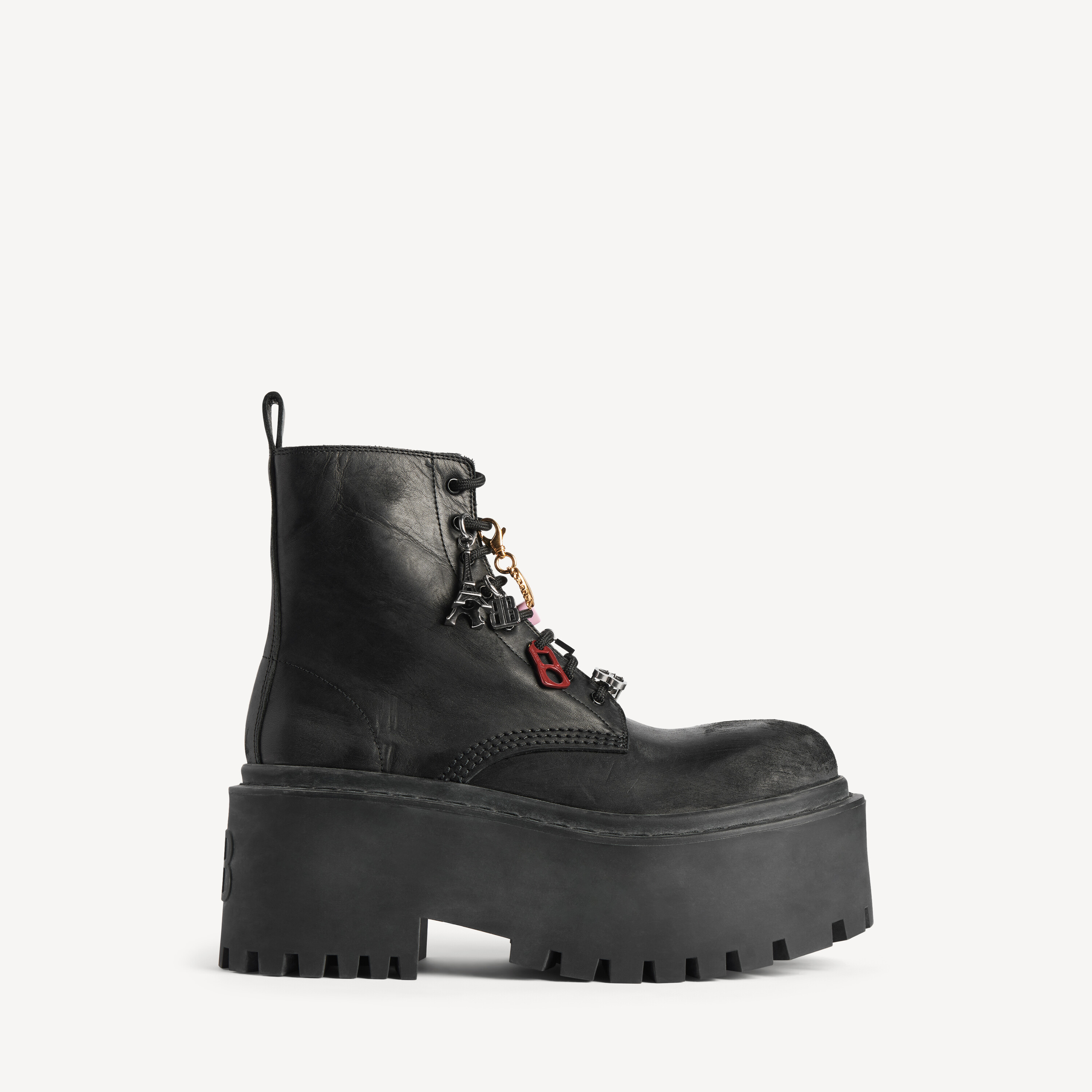 Balenciaga strike platform bootie with charms