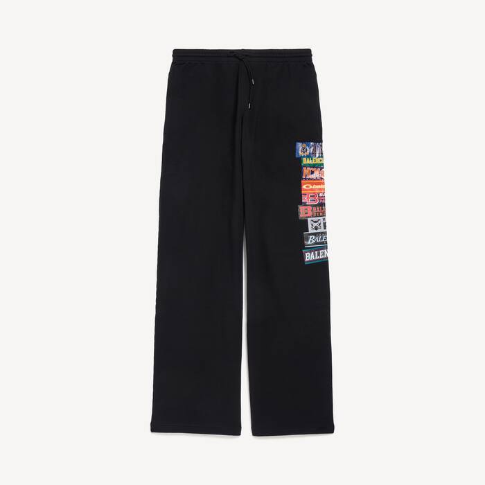 Men's Bumper Stickers Baggy Sweatpants in Black - Men | Balenciaga Australia EN - Image 1