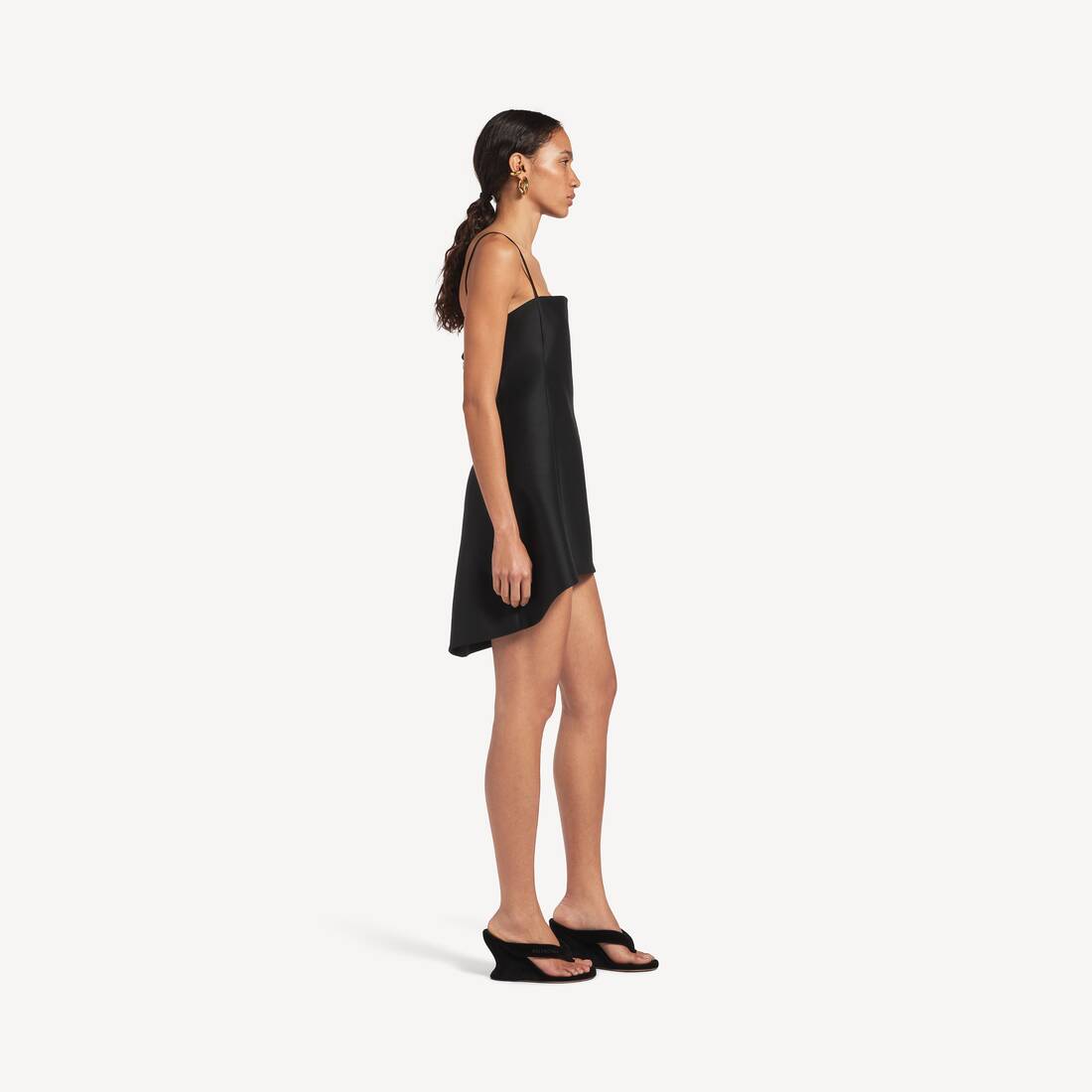Babydoll Tr&auml;gerkleid f&uuml;r Damen in Schwarz | Balenciaga Deutschland DE - Image 3