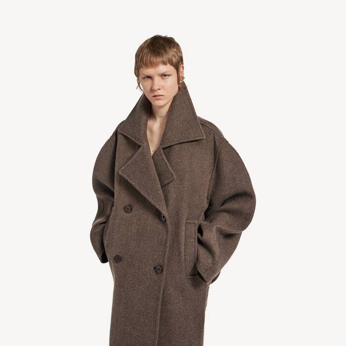 ダークブラウン の ウィメンズ ロング Cocoon コート  - ウィメンズ | Balenciaga 日本 JA - Image 3