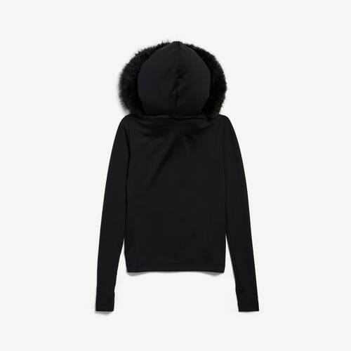 furry zip-up hoodie